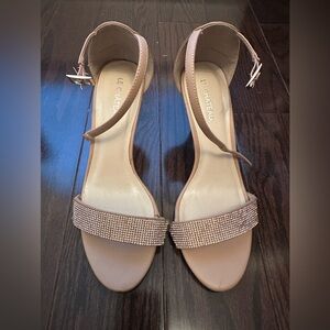 Le Château Pink Crystal Sandal Heels